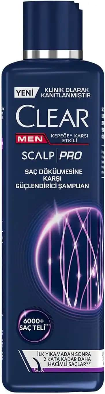 Erkekler İçin Güçlü ve Etkili Clear Men Scalp Pro Şampuanı Saç Dökülmesine ve Kepeğe Karşı