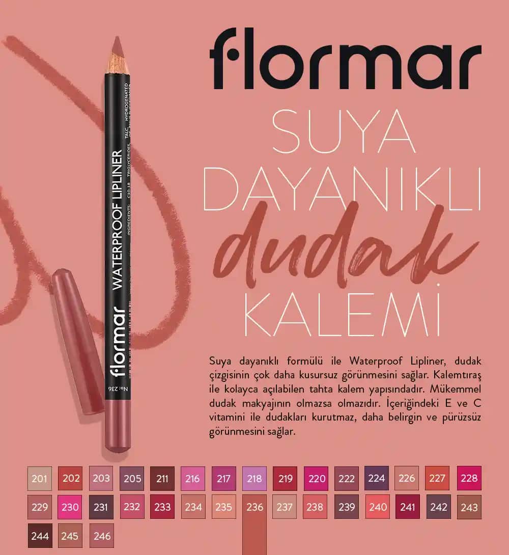 Flormar 236 Nut Cookie Dudak Kalemi: Uzun Süre Dayanıklı ve Mat Bitişli
