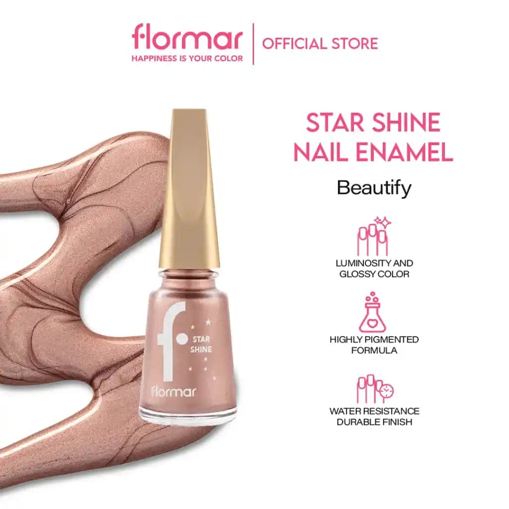 Flormar Star Shine ST07 Beautify Metalik Oje ile Parlak ve Dayanıklı Tırnaklar