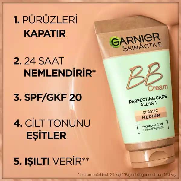Garnier BB Krem Orta Ton: Cilt Tonunu Eşitleyen ve Güneş Koruyan Ürün Özellikleri