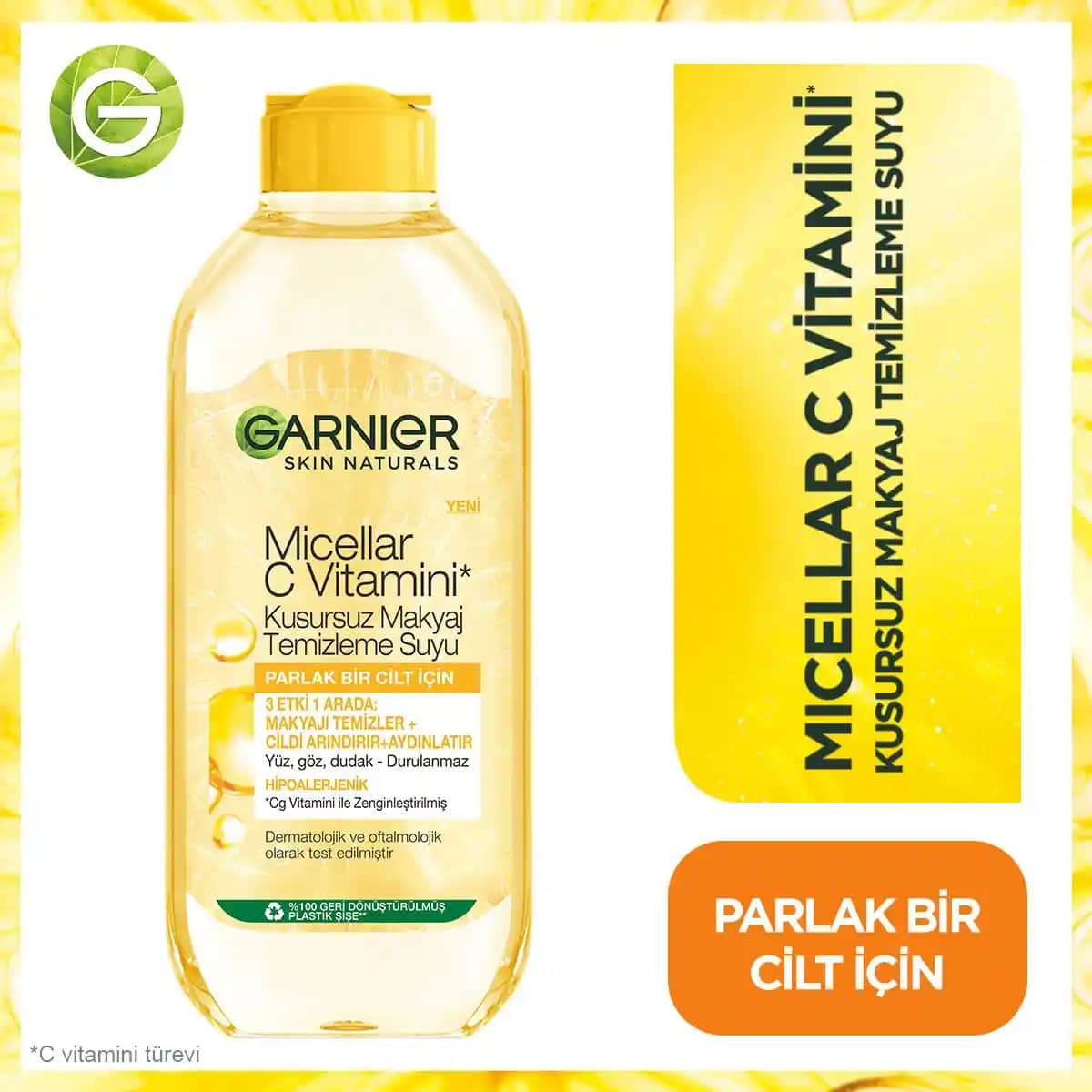 Garnier C Vitamini Makyaj Temizleme Suyu: Hassas Ciltler İçin Parlaklık Artırıcı Çözüm
