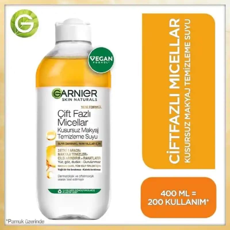 Garnier Çift Fazlı Makyaj Temizleme Suyu: Güçlü ve Hassas Ciltler İçin Etkili Çözüm