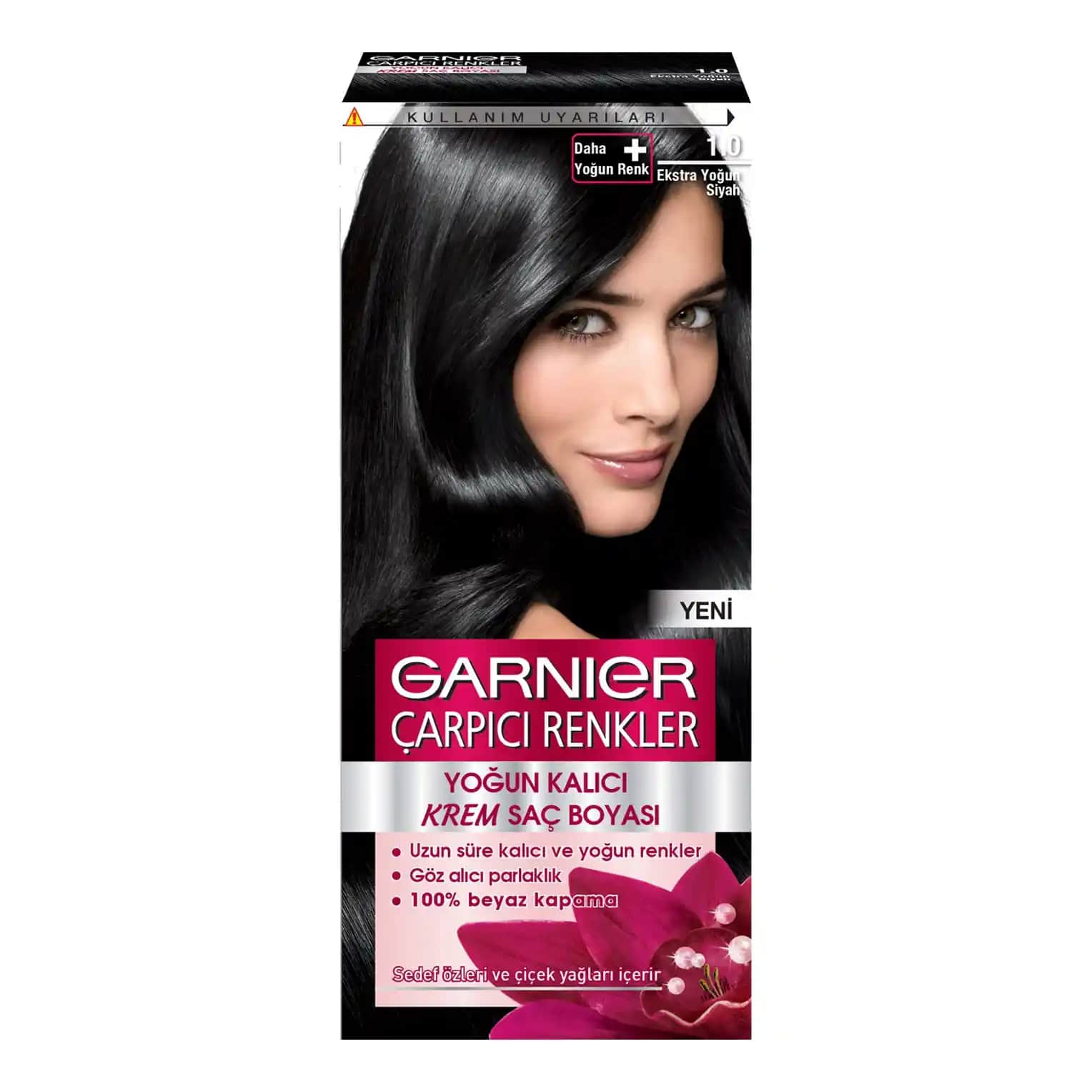 Garnier Yoğun Siyah Saç Boyası ile Kalıcı ve Parlak Saç Renkleri