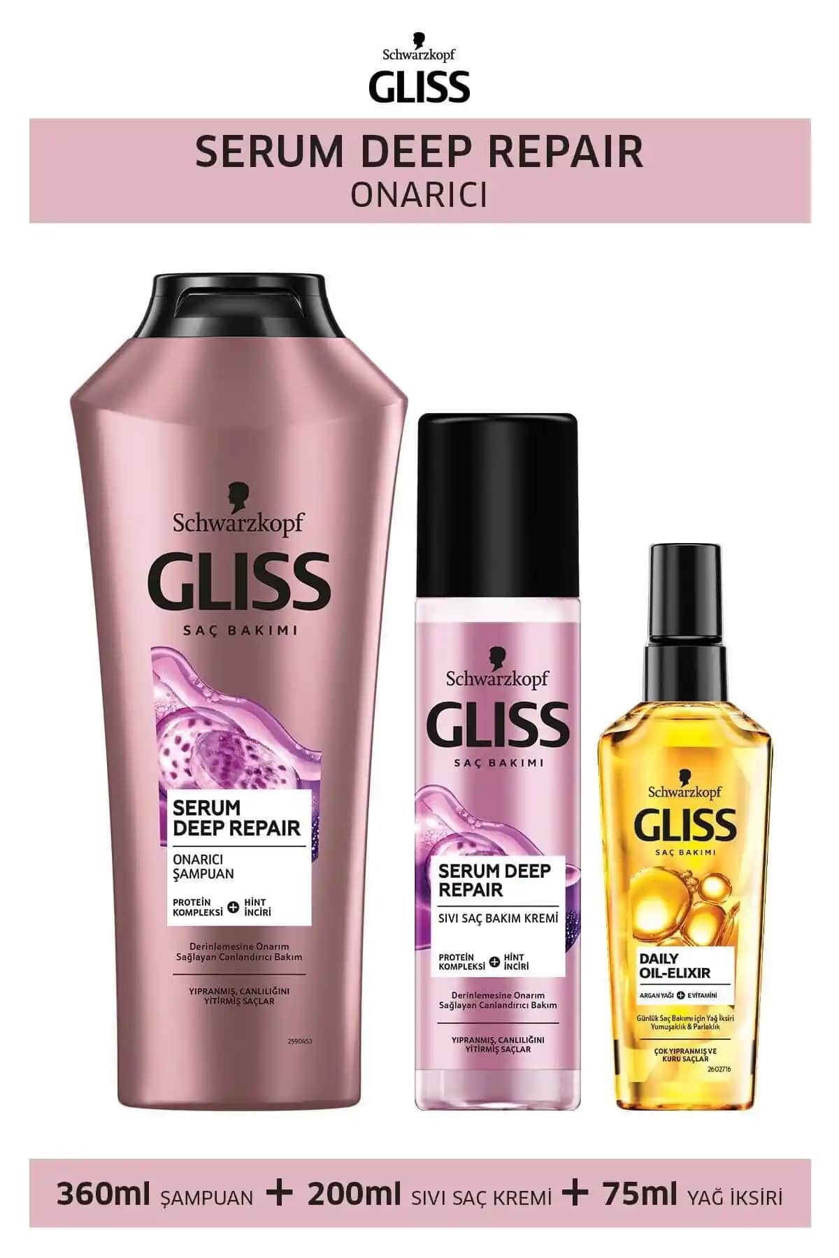 Gliss Serum Deep Repair Yıpranmış Saçlar İçin Derinlemesine Onarım Çözümü