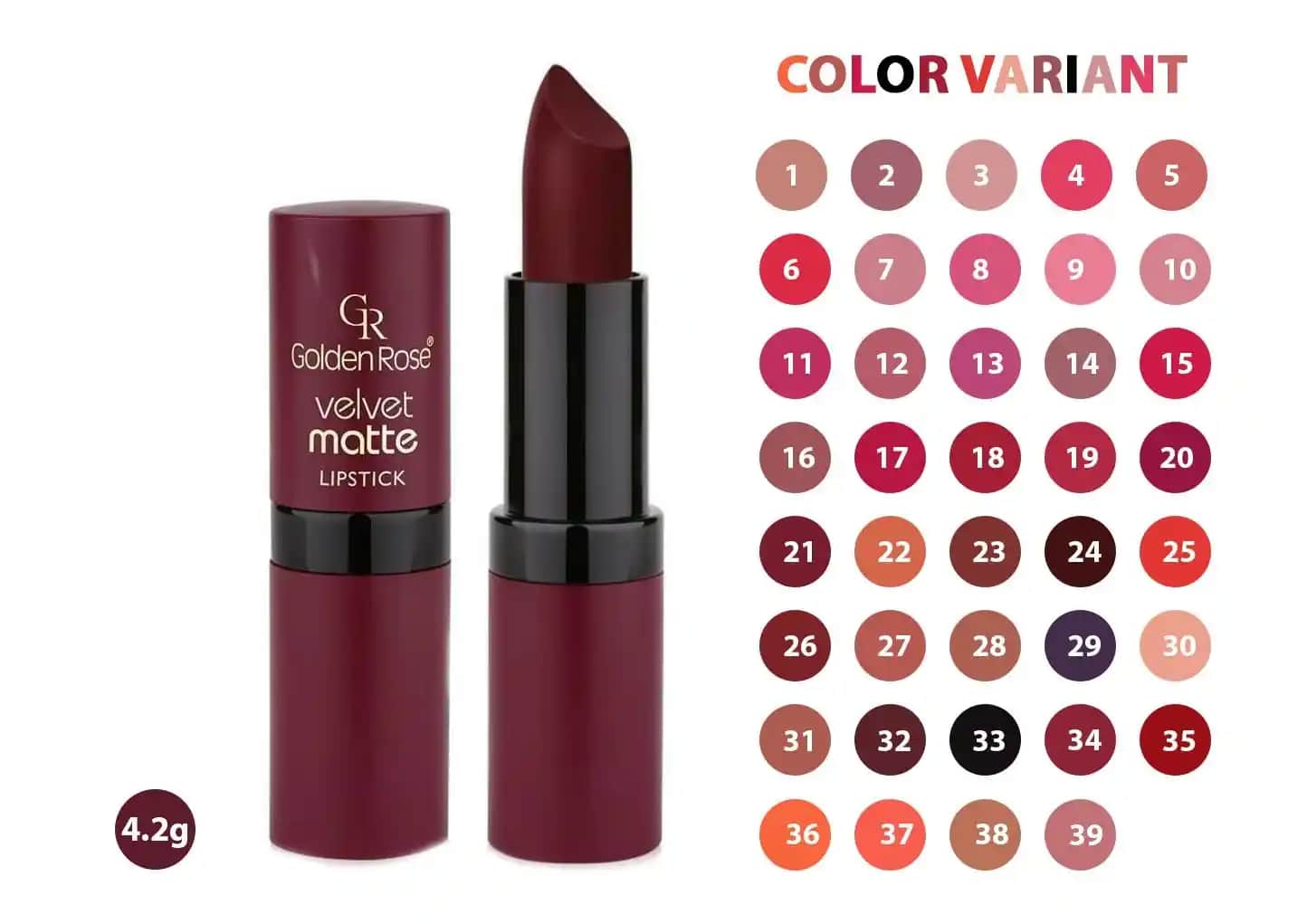 Golden Rose Velvet Matte Ruj No: 31 Light Rose ile doğal ve kalıcı dudak görünümü sağlama