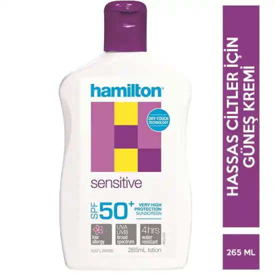 Hamilton Sensitive SPF50+ Güneş Kremi Hassas Ciltler İçin Güvenilir Koruma Sağlar