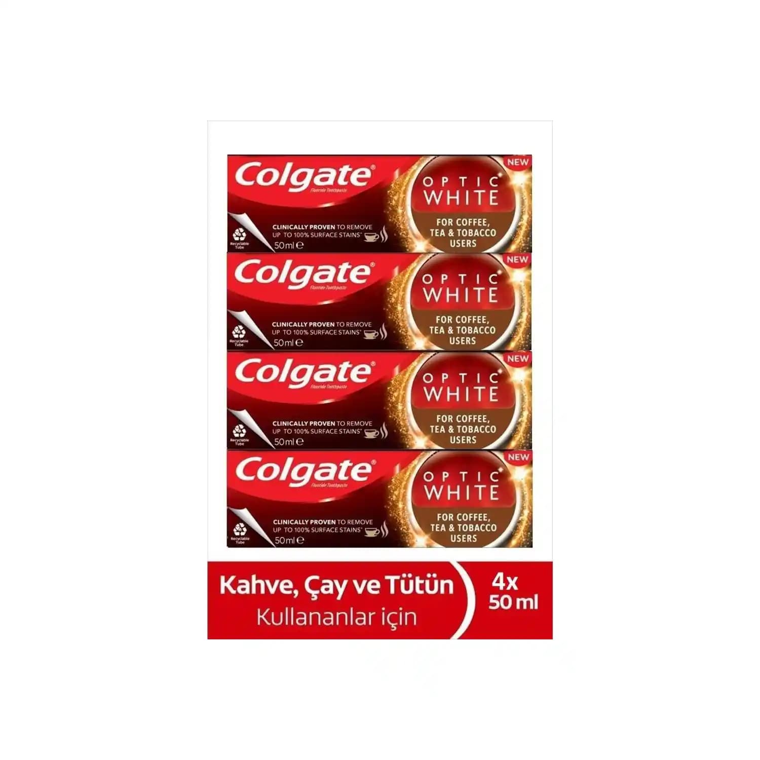 Kahve, Çay ve Tütün Lekelerine Karşı Etkili Colgate Optic White Diş Macunu