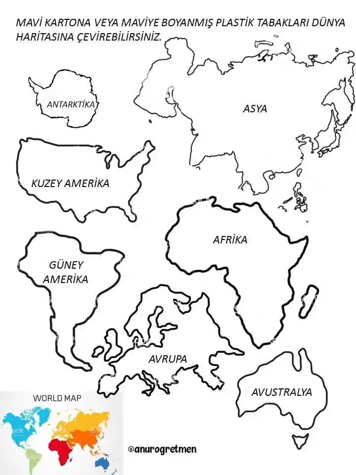 Kıta Boyama ile Coğrafya Öğrenimini Eğlenceli ve Yaratıcı Hale Getirin