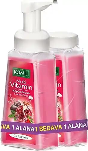 Komili Multivitamin Köpük Sabun: Cilt Dostu Temizlik ve Nemlendirme İçin Ideal Ürün