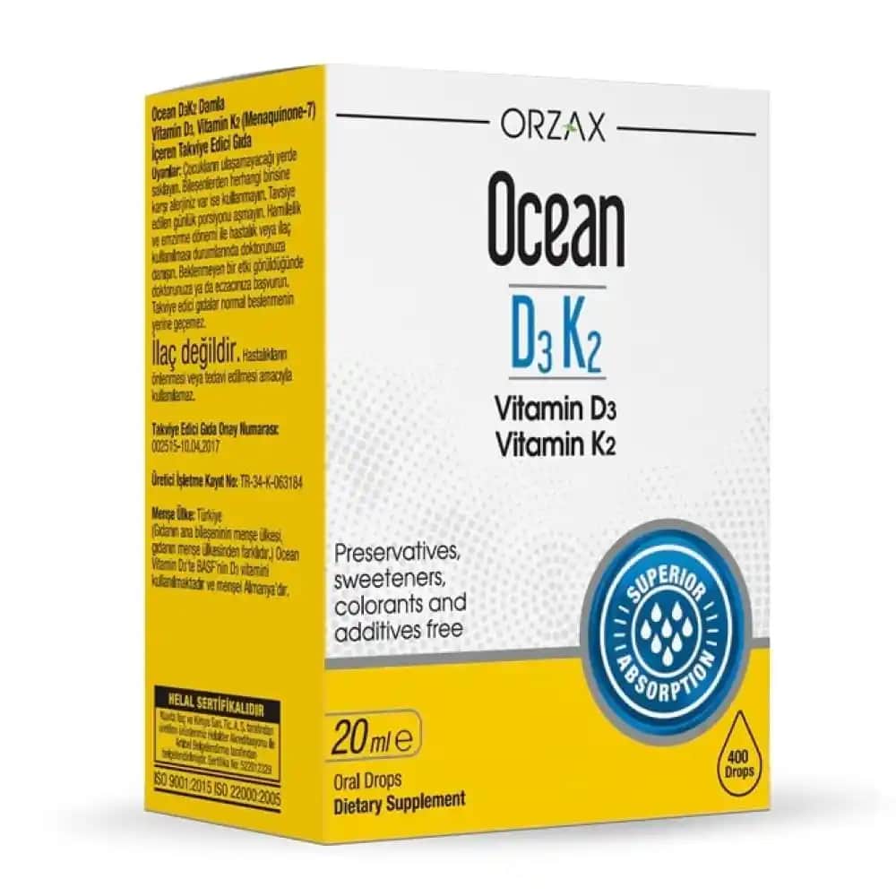 Ocean D3K2: Doğal Vitamin D3 ve K2 Takviyesi ile Sağlık ve Güzellik Destekleri