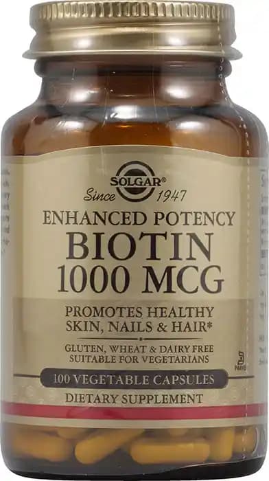 Solgar Biotin 1000 mcg: Saç, Cilt ve Tırnak Sağlığı İçin Güçlü Bir Takviye
