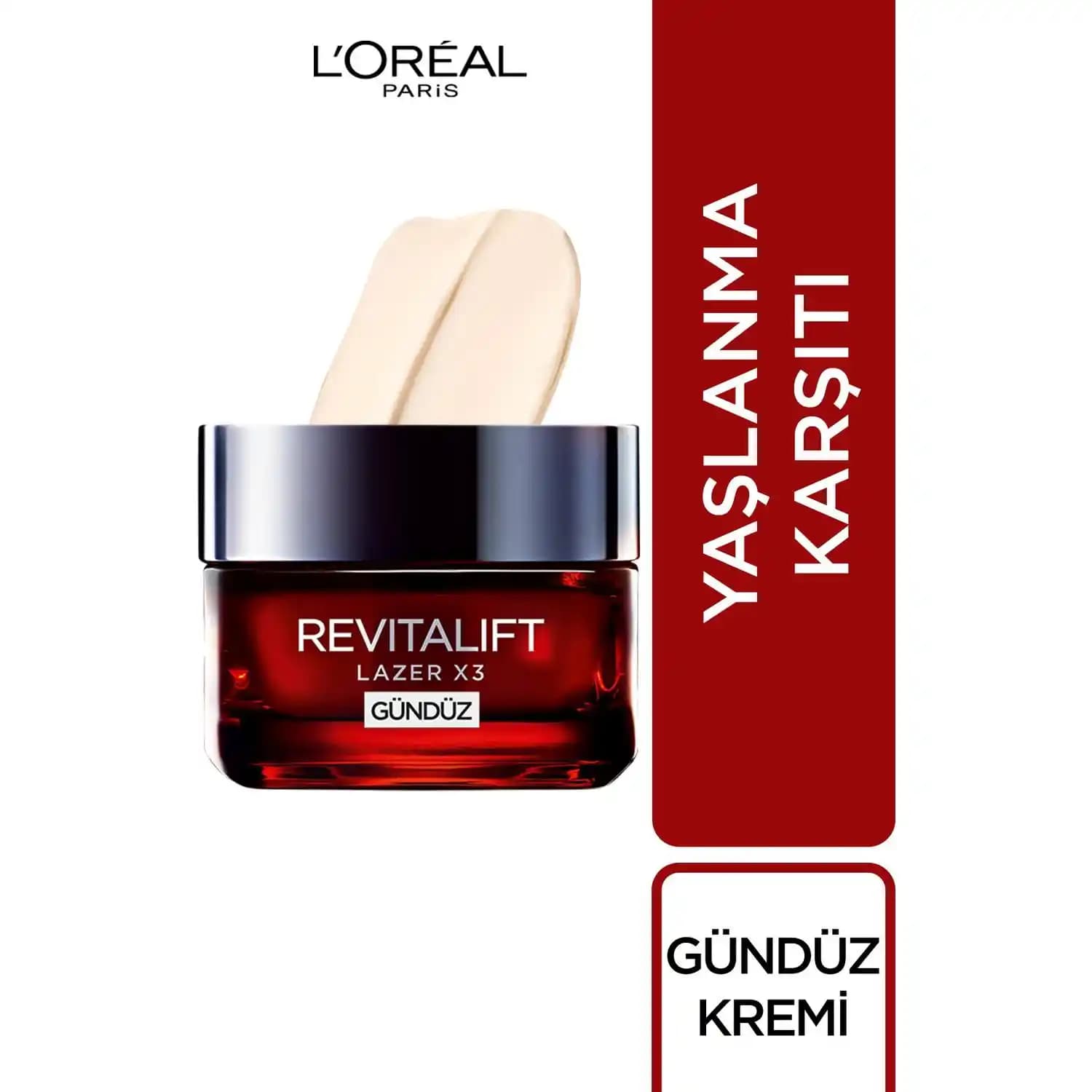 L'Oréal Revitalift Laser X3 Gündüz Kremi: Yaşlanma karşıtı ve cilt gençleştirici etkili ürün
