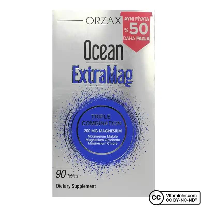 Magnezyum Takviyesi Ocean Magnezyum 90 Tablet Sağlıklı Yaşam İçin Doğal Destek