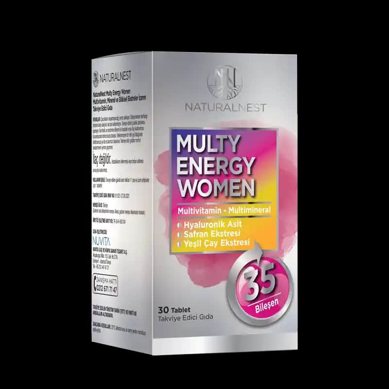 Naturalnest Multi Energy Woman: Doğal İçeriklerle Güzellik ve Enerji Artırıcı Takviye