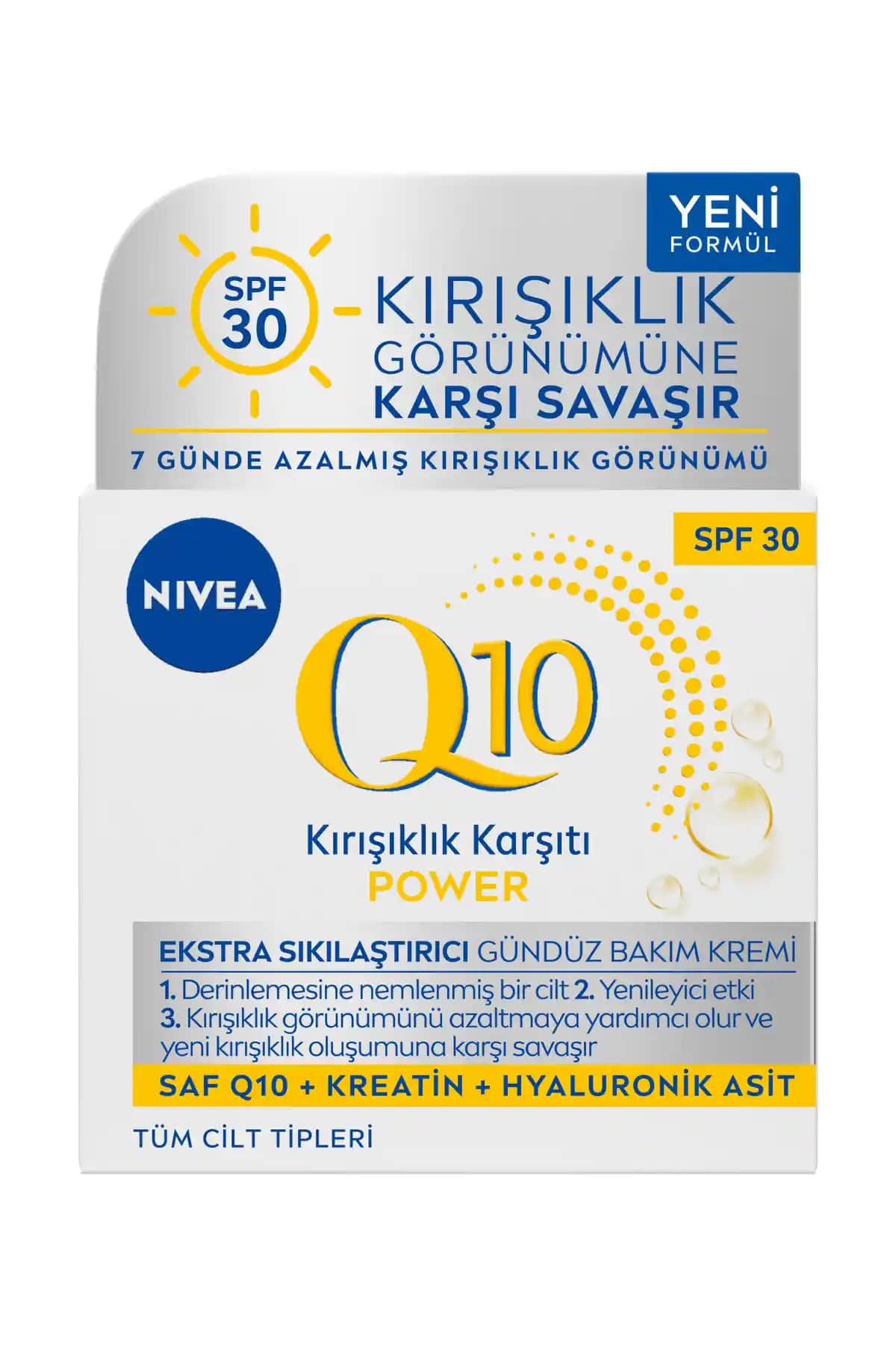 NIVEA Q10 Power SPF30 Kırışık Karşıtı ve Sıkılaştırıcı Gündüz Kremi İncelemesi