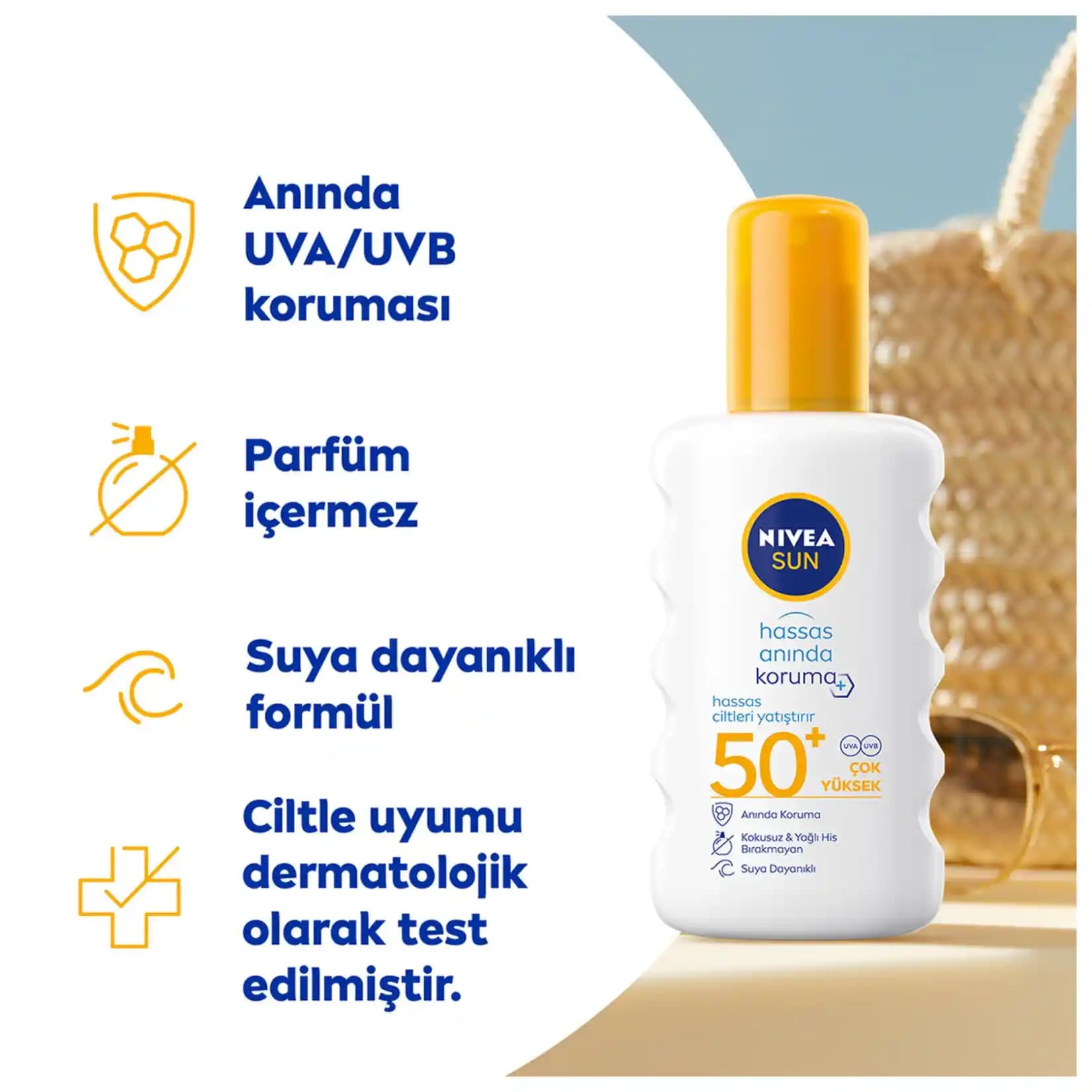 Nivea Sun Hassas Koruma 50 ile Hassas Cildi Güvenle Güneşten Koruyun