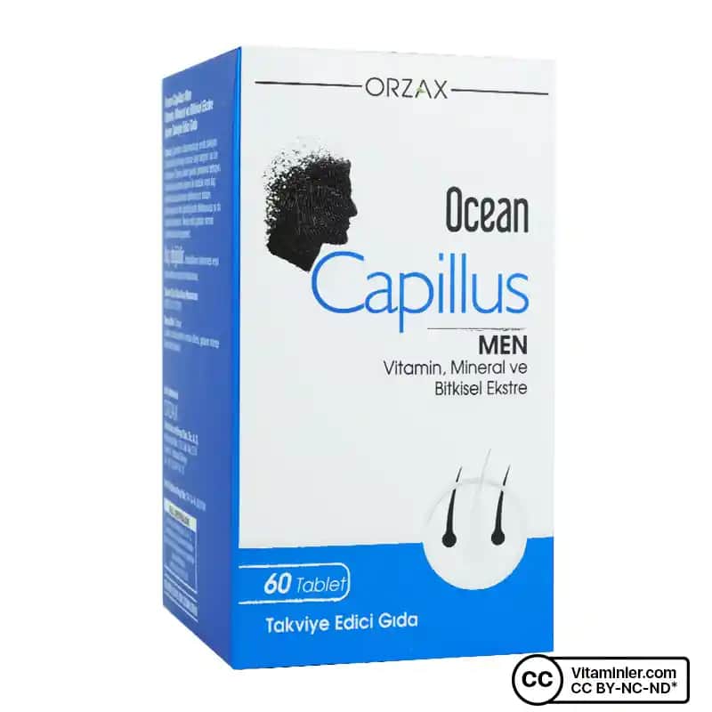 Ocean Capillus Men Erkekler İçin Doğal Saç Güçlendirme Takviyesi 75-90 Karakter