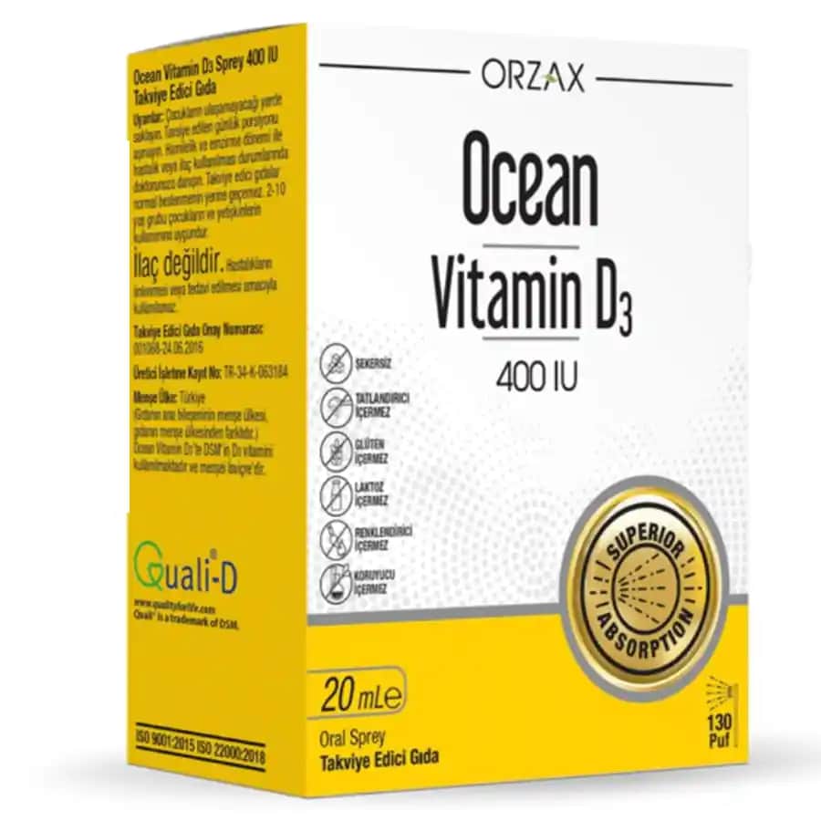 Ocean D3 Damla 400 IU - Günlük D Vitamini Takviyesi ve Sağlık Faydaları
