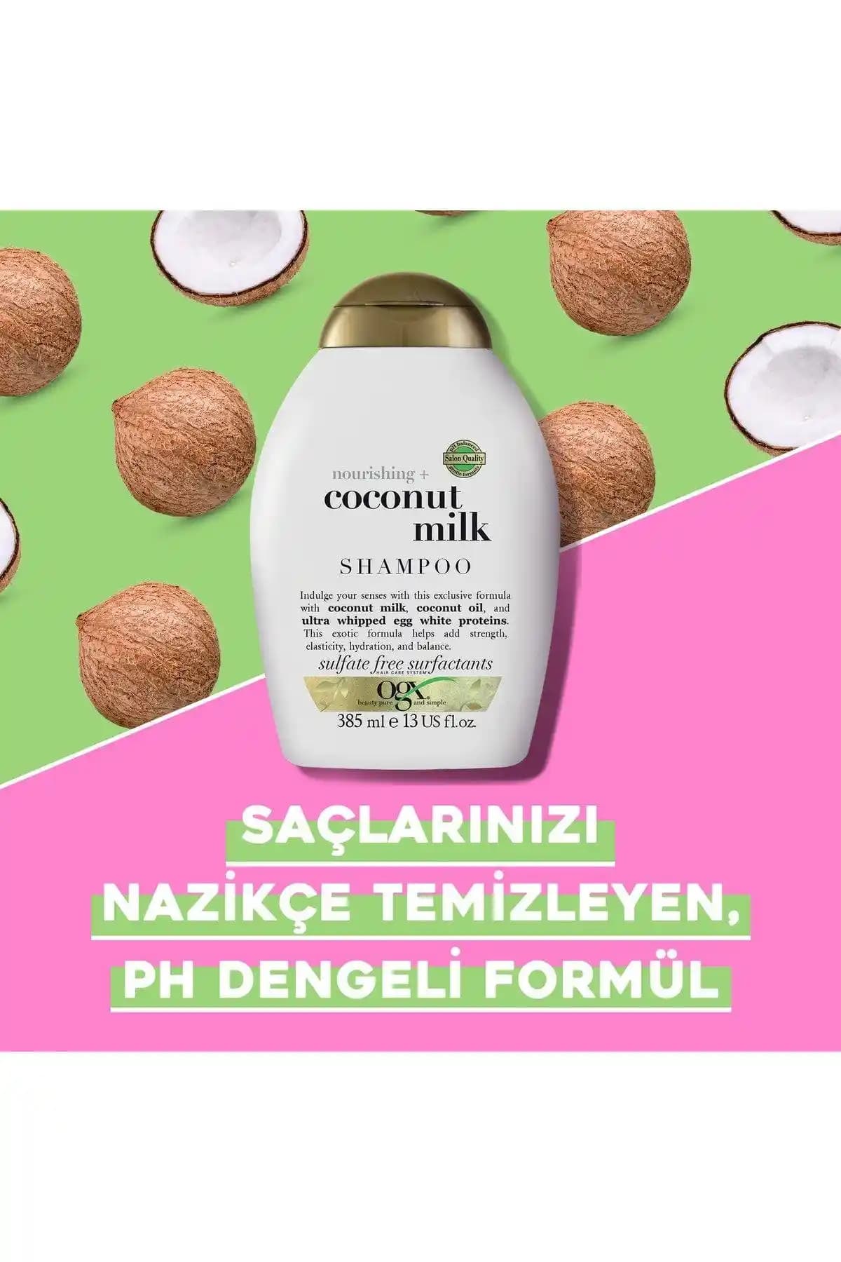 OGX Besleyici Coconut Milk Şampuan ile Saçlarınızda Doğal Güç ve Parlaklık Yaratın
