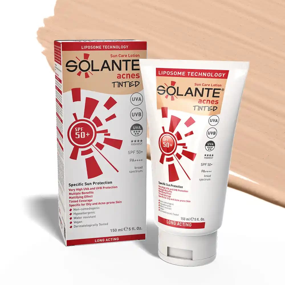 Solante Tinted Akne ile Akneye Eğilimli Hassas Ciltler İçin Günlük Renkli Bakım Çözümü