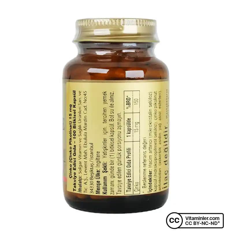 Solgar Çinko Pikolinat ile Cilt Sağlığını Güçlendiren Etkili Takviye Çözümü