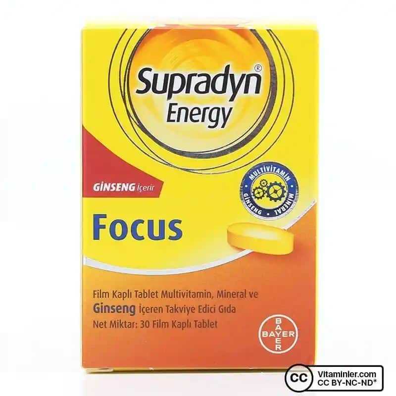 Supradyn Focus Energy ile Günlük Enerji ve Sağlık Desteği Sunan Multivitamin Takviyesi