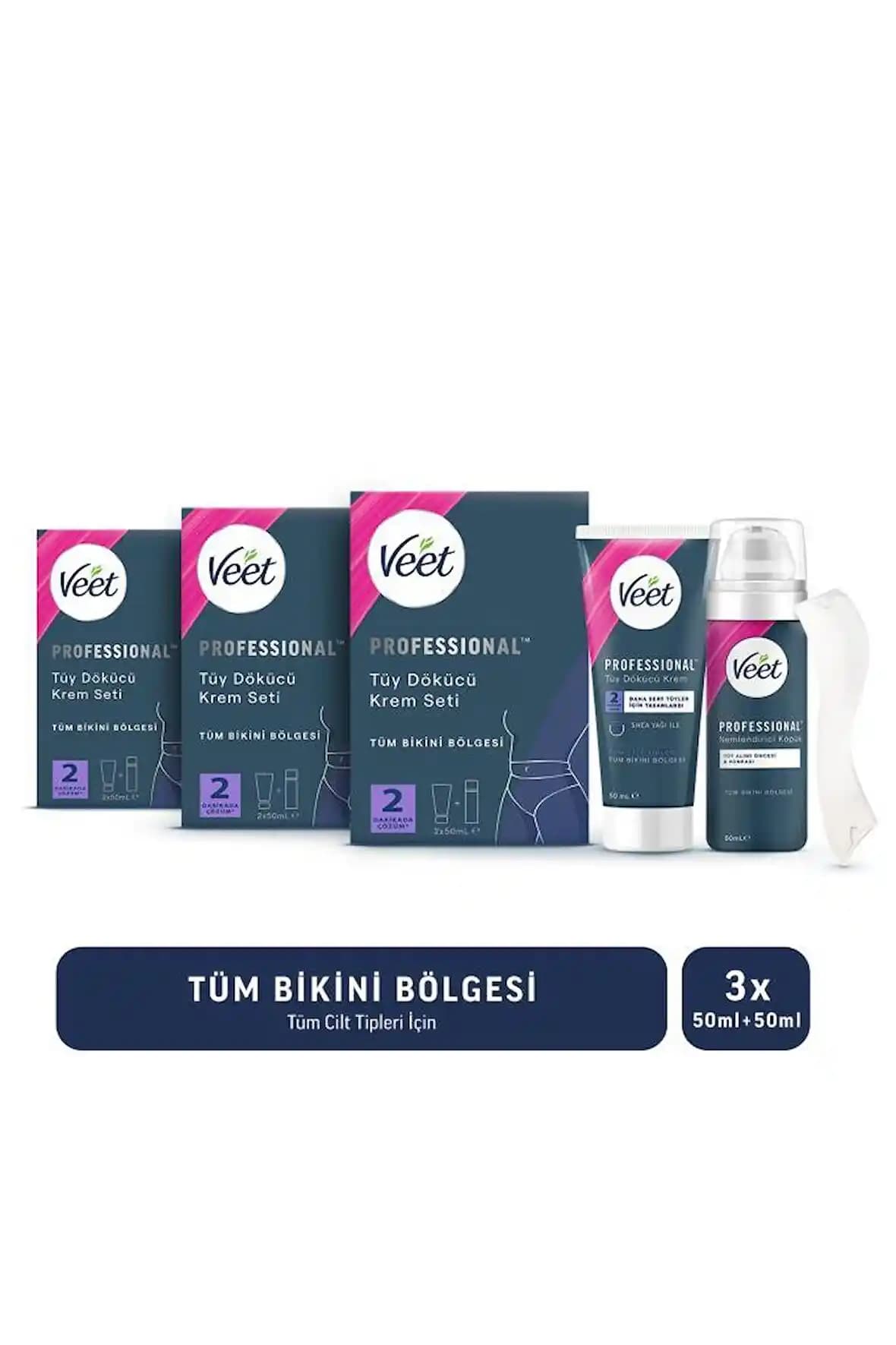 Veet Bikini Bölgesi Tüy Dökücü Krem Seti 50ml + 50ml ile Güvenli ve Etkili Bakım