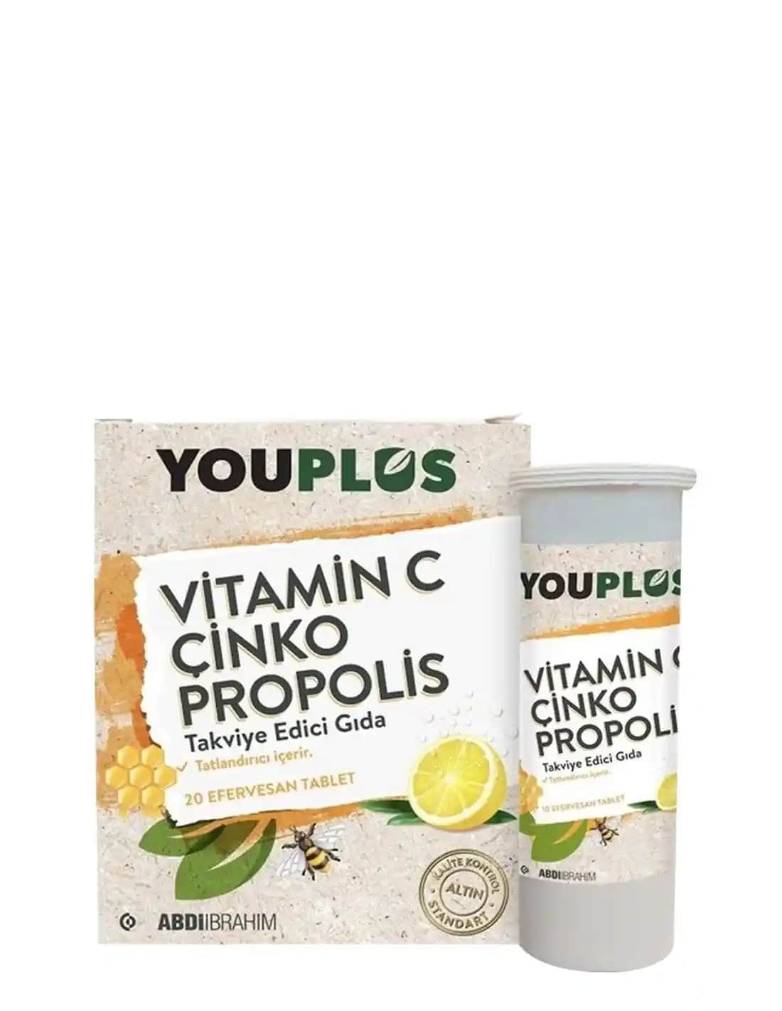Youplus C Vitamini Çinko Propolis Efervesan Tabletleri ile Bağışıklık ve Güzellik Destekleri