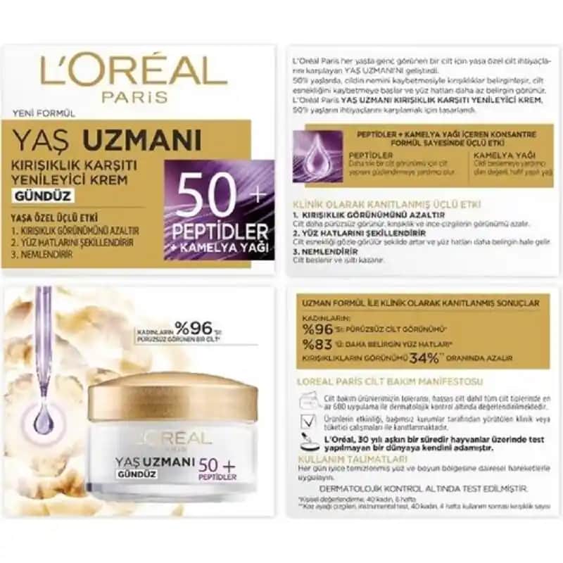 L'Oréal 50+ Yaş Uzmanı Serisi: Olgun Ciltler İçin Yenilikçi Çözümler ve Bakım Tavsiyeleri