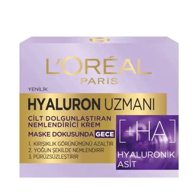 L'Oréal Hyaluron Gece Kremi: Derin Nem ve Cilt Yenileme İçin Etkili Gece Bakımı