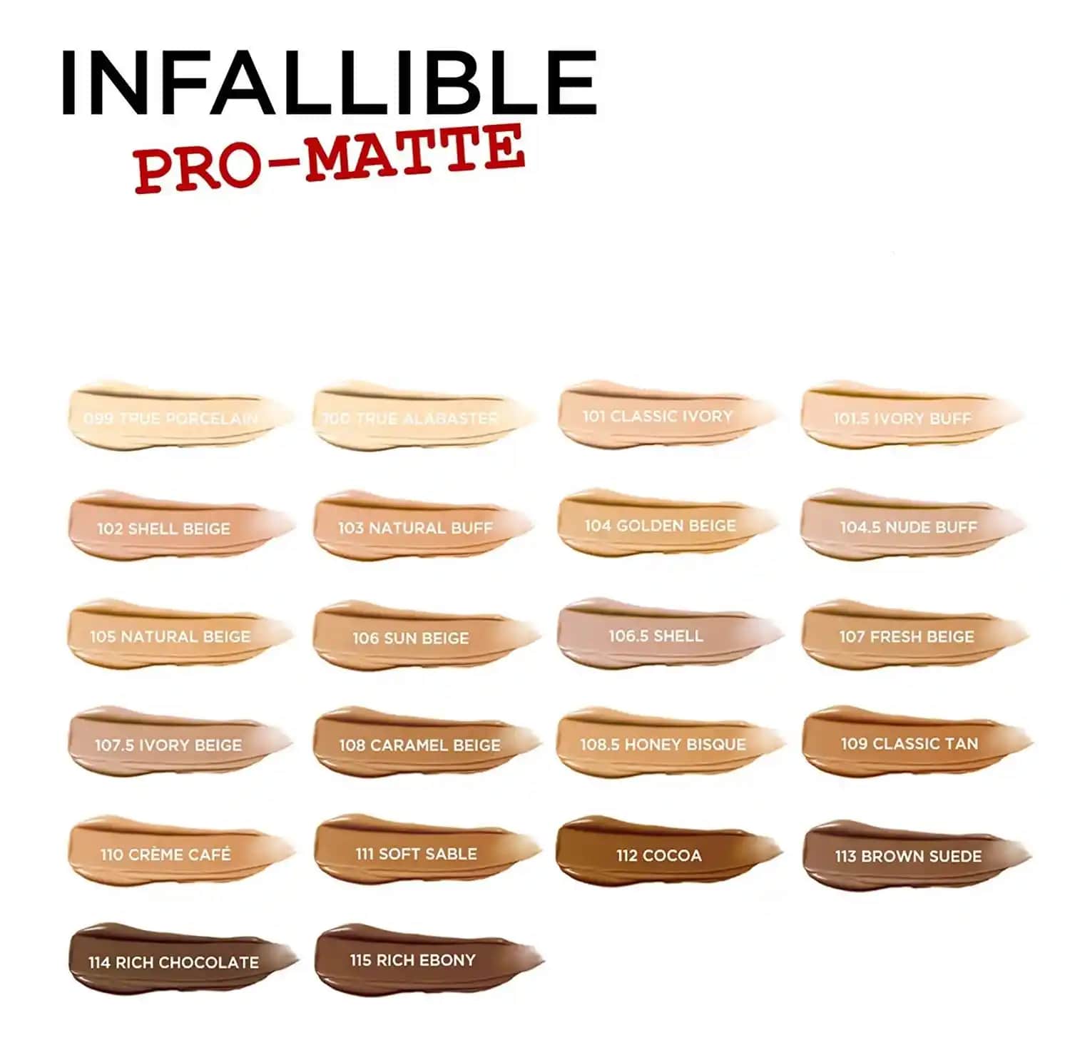 L'Oreal Infallible 24H Matte Fondöten Renk Seçenekleri ve Uzun Süreli Makyaj Performansı