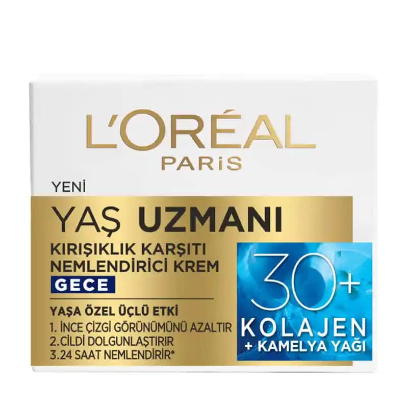 L'Oréal Paris 30 Yaş ve Üzeri İçin Kırışıklık Karşıtı Güçlü Cilt Bakım Kremi