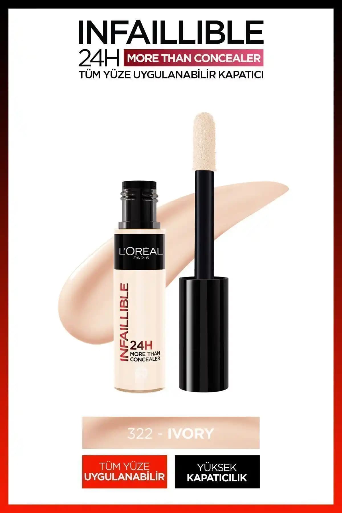L'Oréal Paris İnfaillible 24H Kapatıcı 322 Ivory: Uzun Süre Dayanıklı ve Doğal Makyaj Favorisi