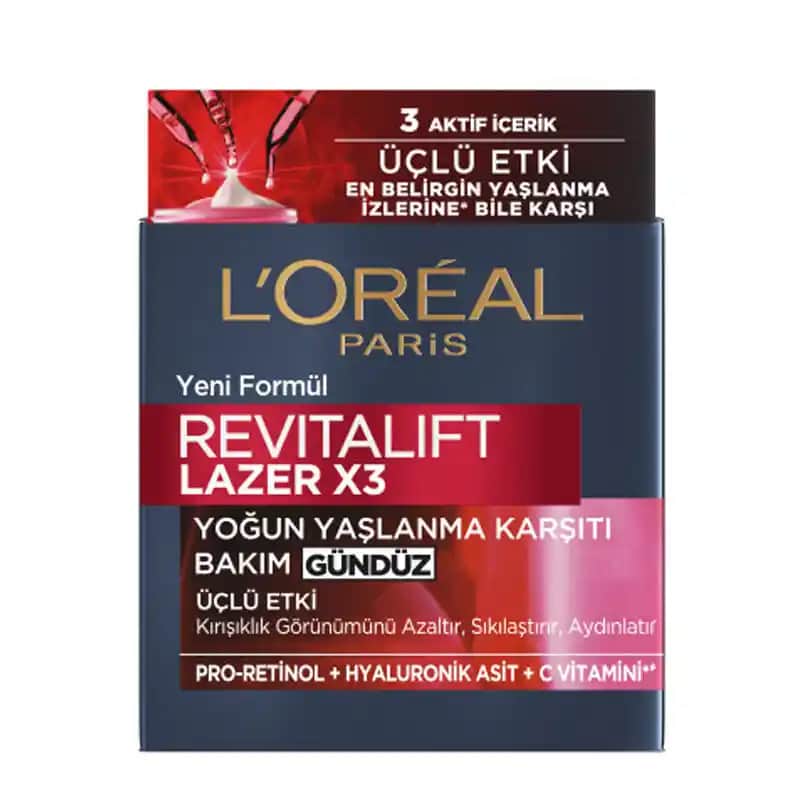 L'Oréal Revitalift Lazer X3 Gündüz Kremi: Yaşlanma Belirtilerine Karşı Güçlü Çözüm