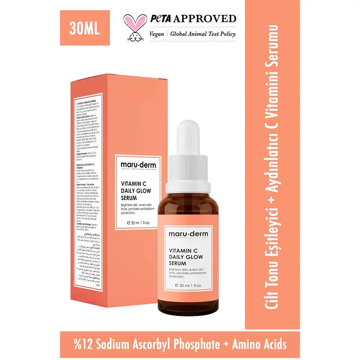 Maruderm C Vitamini Serumu ve Peptid ile Parlak, Sağlıklı ve Genç Görünüm