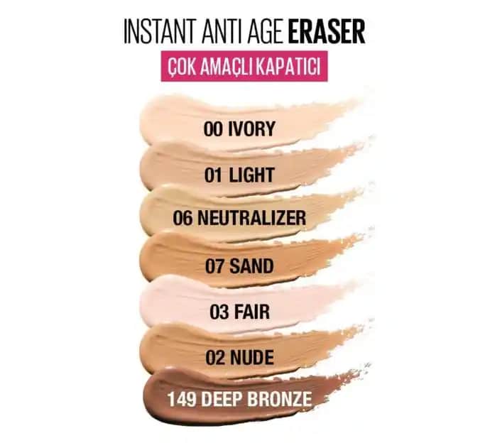 Maybelline Kapatıcı Renk Skalası ve Cilt Tonuna Uygun Seçim Rehberi