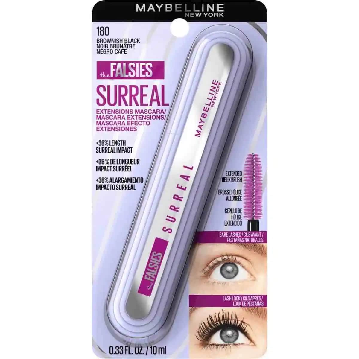Maybelline New York Falsies Surreal Maskara Kirpiklere Uzunluk ve Hacim Kazandıran Teknoloji ile Günlük ve Özel Kullanım İçin
