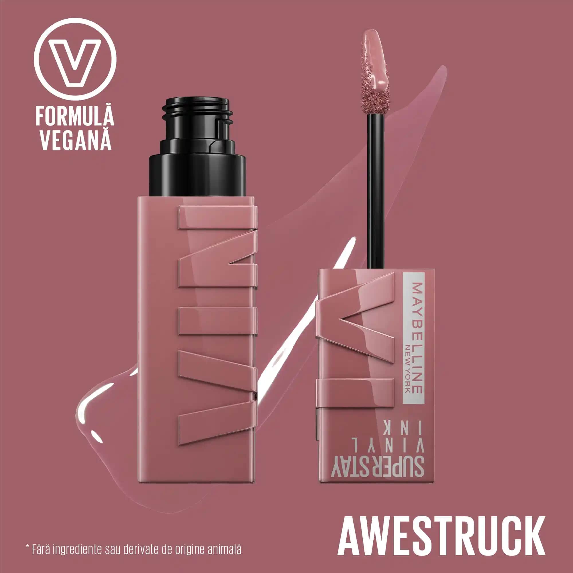 Maybelline Vinyl 110 Awestruck: Uzun Süre Kalıcı ve Parlak Vinil Görünüm Ruju