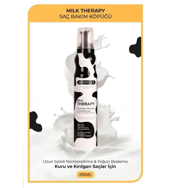 Milk Therapy Saç Köpüğü: Nem ve Parlaklık Sağlayan Yeni Bir Saç Bakım Ürünü