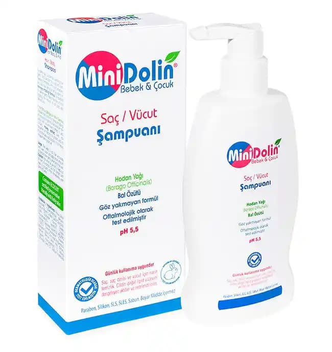 Minidolin Bebek ve Çocuk Şampuanı Güvenli ve Doğal İçeriklerle Günlük Temizlik İçin