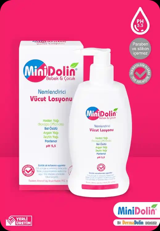 Minidolin Losyonu ile Hassas ve Bebek Ciltleri İçin Güvenilir Nemlendirme Çözümü