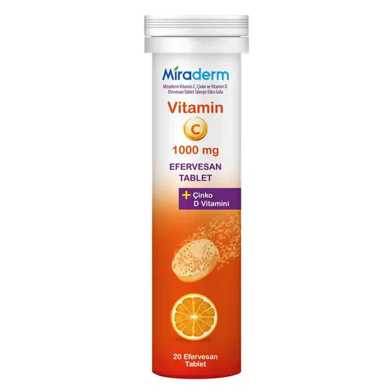 Miraderm Vitamin C ile Cilt Sağlığını Güçlendiren Etkili Takviye Ürünü