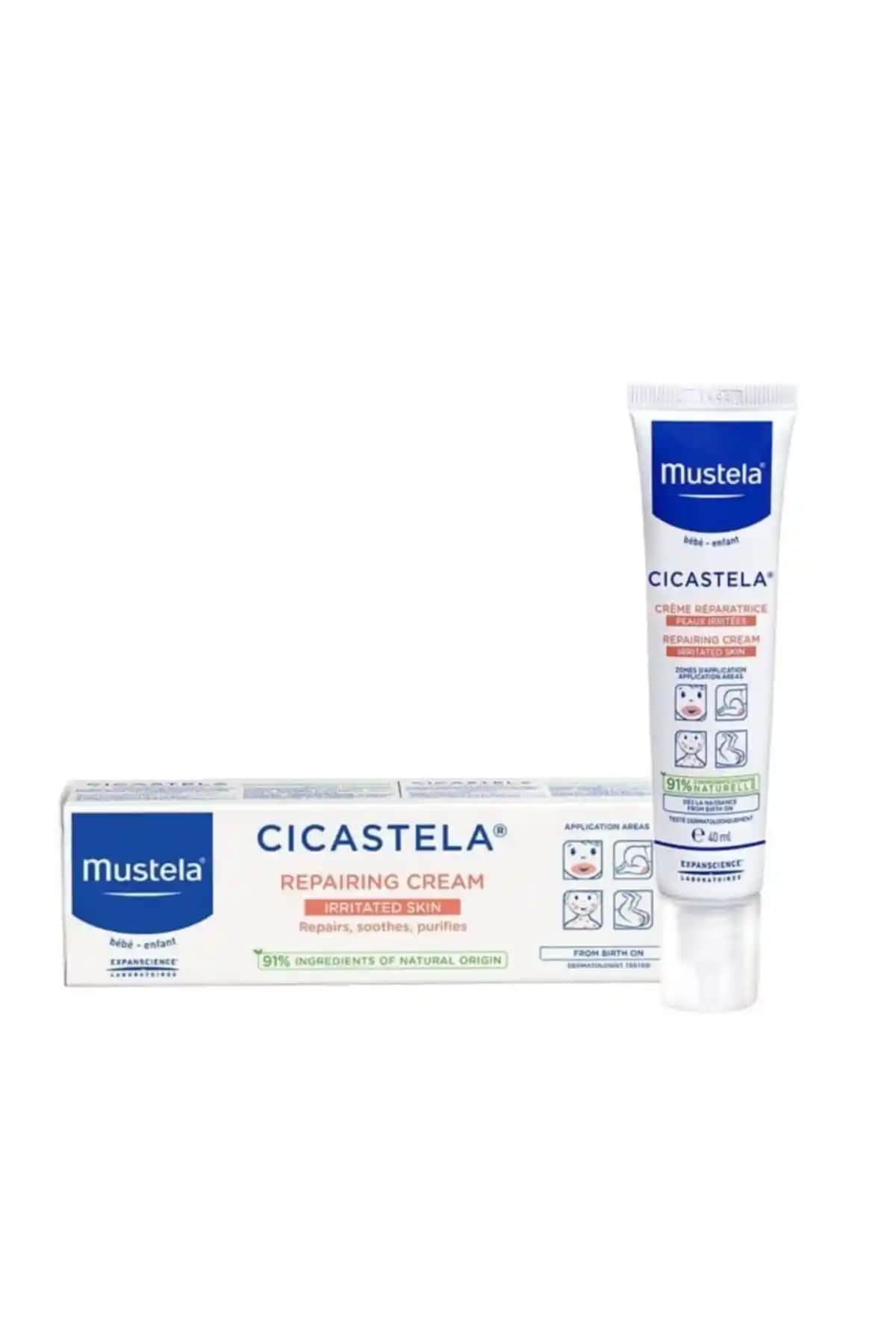 Mustela Cicastela Onarıcı Bakım Kremi 40 ml Hassas Ciltler İçin Güçlü Koruma ve Onarım Çözümü