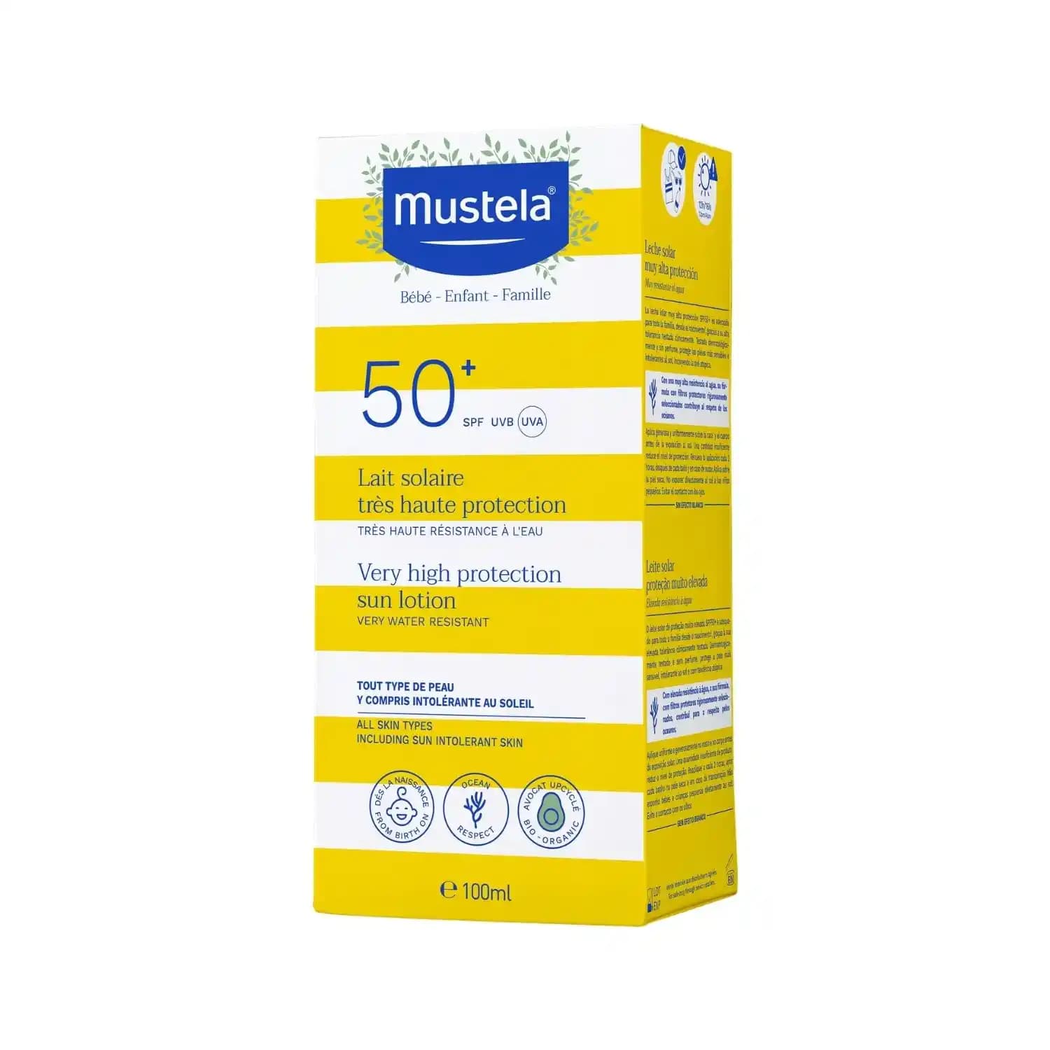 Mustela Güneş Koruyucu 100 ml Hassas Ciltler İçin Yüksek Koruma Sağlayan Güneş Kremi