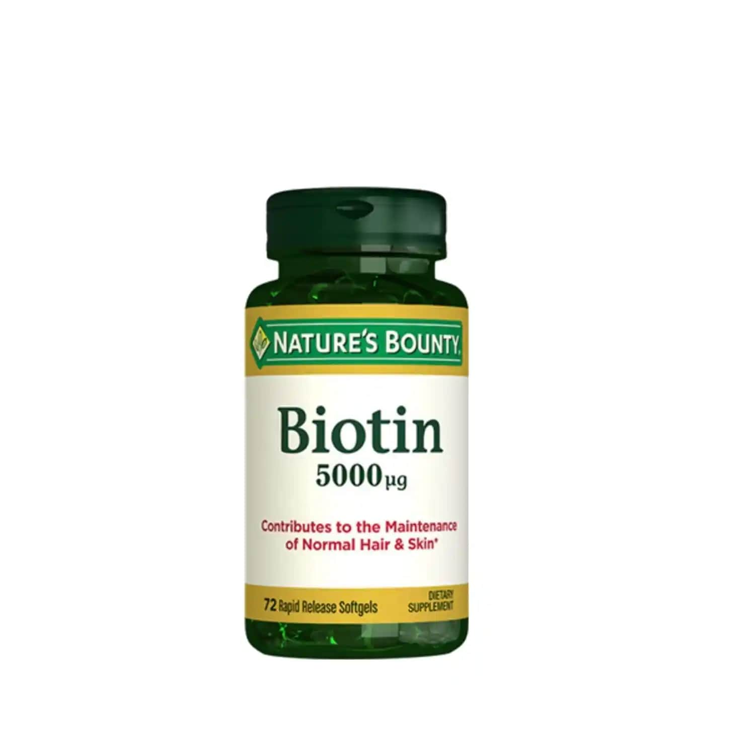 Nature's Bounty Biotin 5000 mcg ile Saç, Tırnak ve Cilt Sağlığını Destekleyin