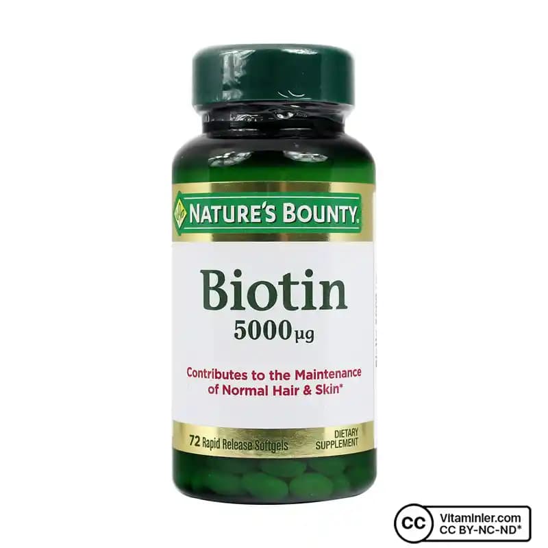 Natures Bounty Biotin 5000 mcg ile Saç, Cilt ve Tırnak Sağlığını Destekleyin