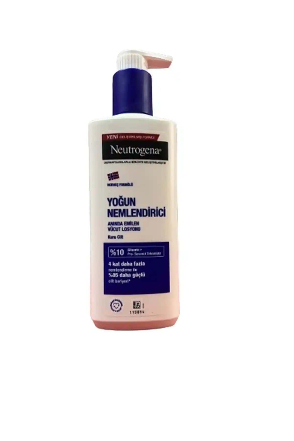 Neutrogena Yoğun Nemlendirici Vücut Losyonu 250 ml kuru ve hassas ciltler için etkili bakım