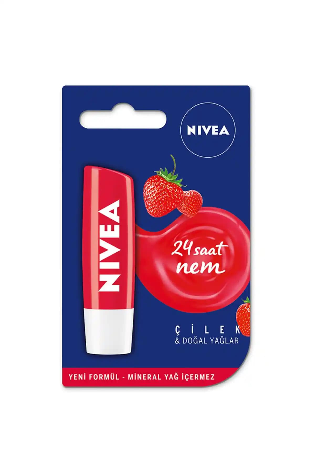 NIVEA Çilek Dudak Bakım Kremi: Nemlendirici ve Doğal İçeriğiyle Dudak Sağlığını Destekler