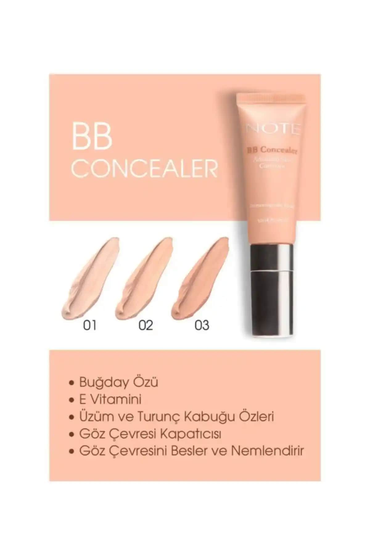 Note BB Concealer Göz Çevresi Kapatıcı: Yoğun Kapatıcılık ve Doğal Görünüm Sunan Makyaj Ürünü