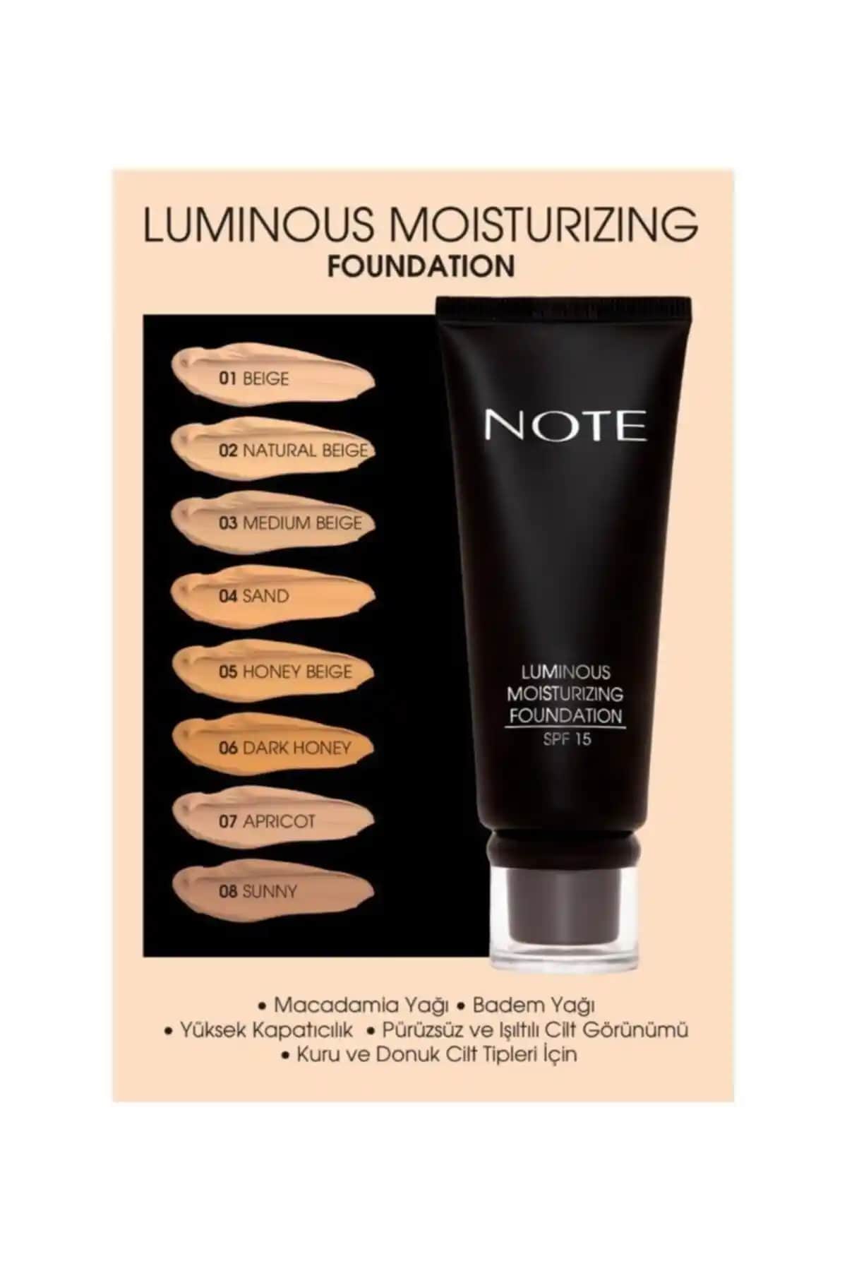 Note Luminous Moisturizing Fondöten 01: Nemli ve Işıltılı Cilt İçin Günlük Kullanım Tavsiyesi
